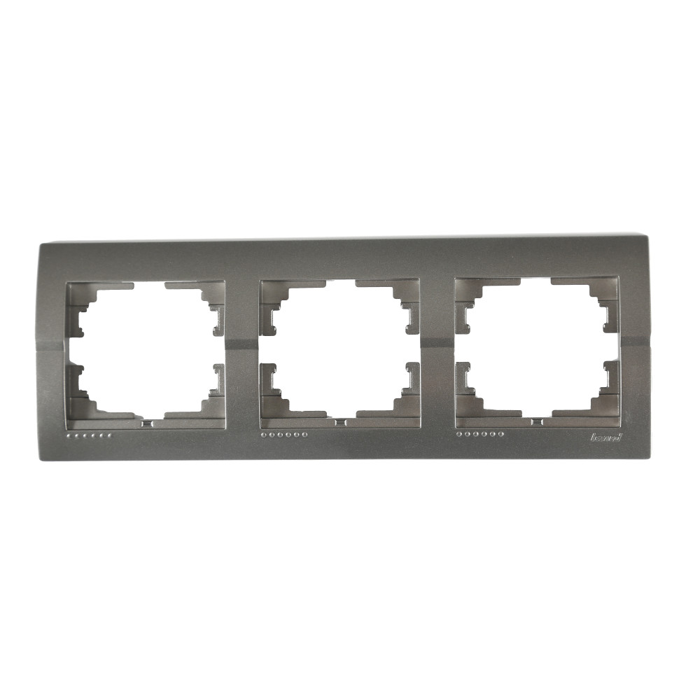 DERIY Рамка 3-а горизонтальна темно-сірий металік Lezard Харків - фото 1