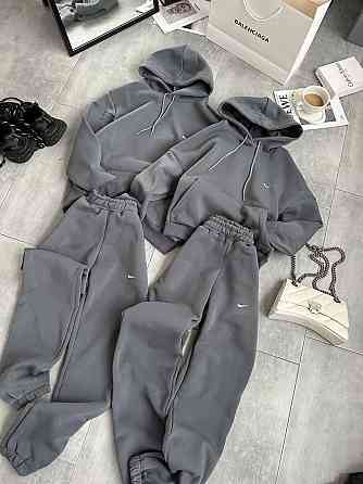 Жіночий трендовий костюм-двійка тринитка на флісі Графіт, 46/48 Одеса