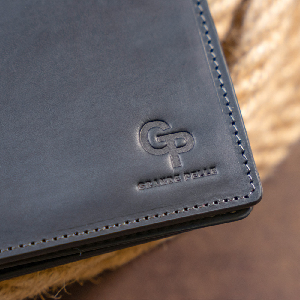 Портмоне горизонтальне Amico на магніті на два відділення матове GRANDE PELLE 11319 Чорне Київ - фото 2