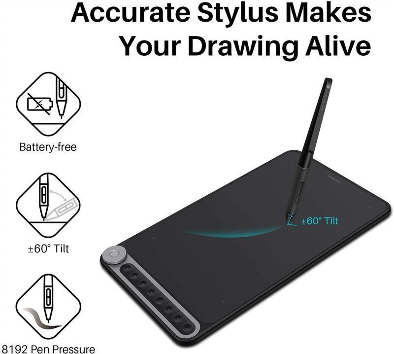 Графічний планшет Huion Inspiroy Dial Q620M + рукавичка ( 19254 ) Харьков - изображение 6