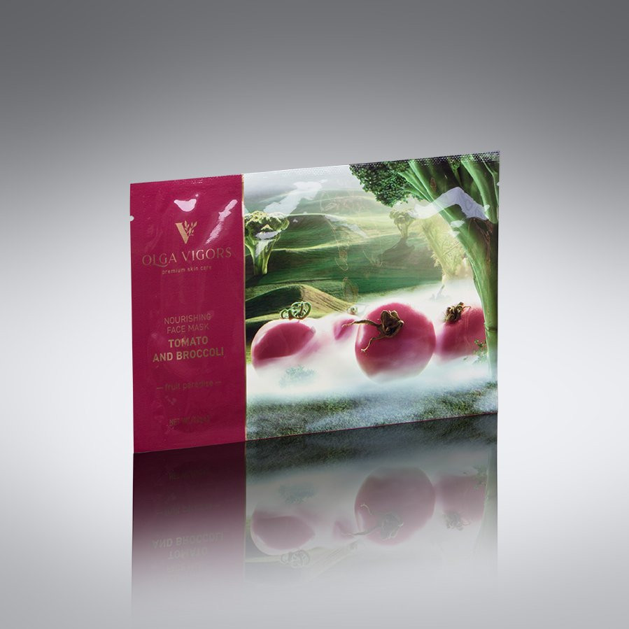 Живильна маска для обличчя Томат і Брокколі Vigor 1 шт Київ - фото 1