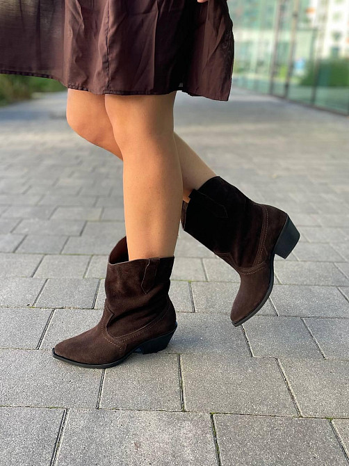 Без бренда Черевики жіночі Notta bene KV-0224/1 шоколадні (весна-осінь, замша натуральна) (6052 Коломия - фото 8