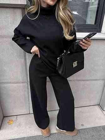 Костюм жіночий теплий з турецької в'язки Чорний 42/46 Харків