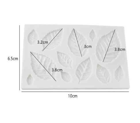 Кондитерский молд Листья 65 на 100 мм серый Киев