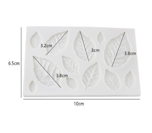 Кондитерский молд Листья 65 на 100 мм серый Киев - изображение 2