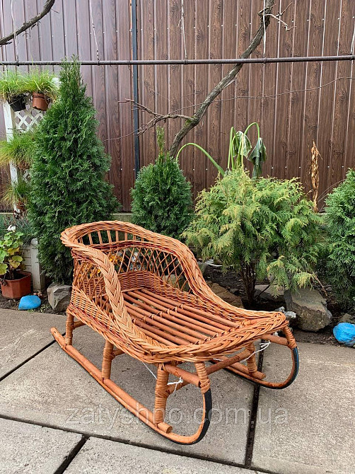 Санки плетеные на подарок |санки из лозы на новый год |санки плетеные Киев - изображение 2