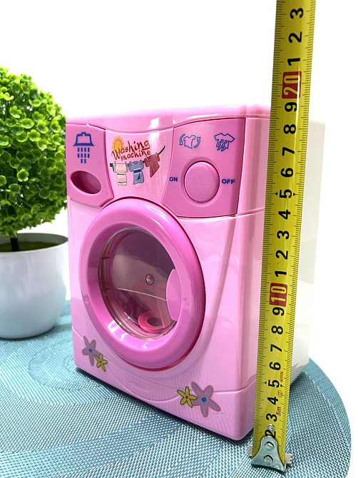 Пральна машинка Велике прання звук звук світло 19см Рожевий (2027) Чернігів - фото 3