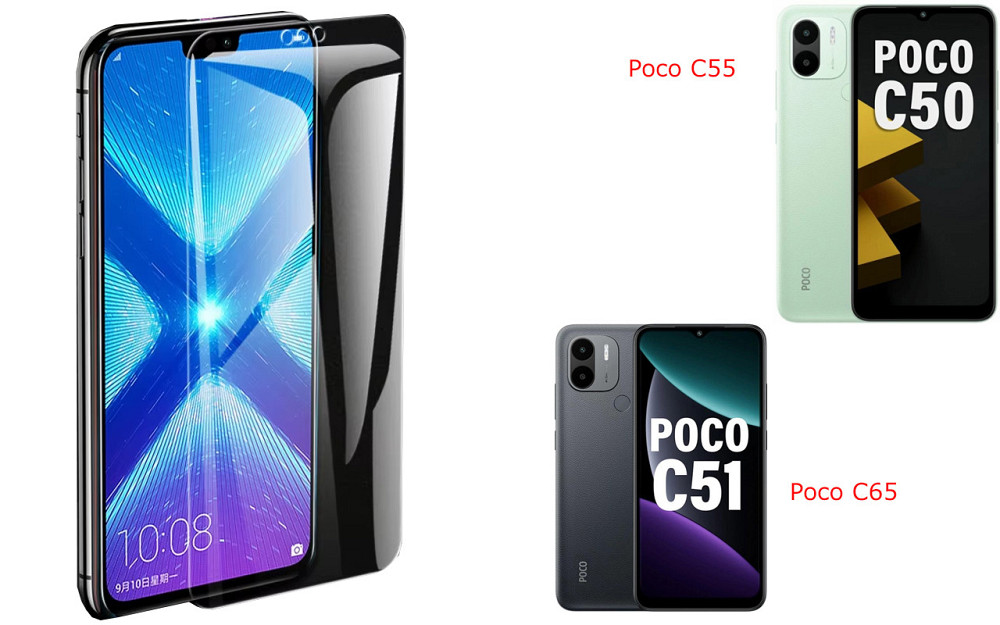 Защитное стекло NeoGlass для Poco C55, Poco C65 – ультрапрозрачное и устойчивое Киев - изображение 2