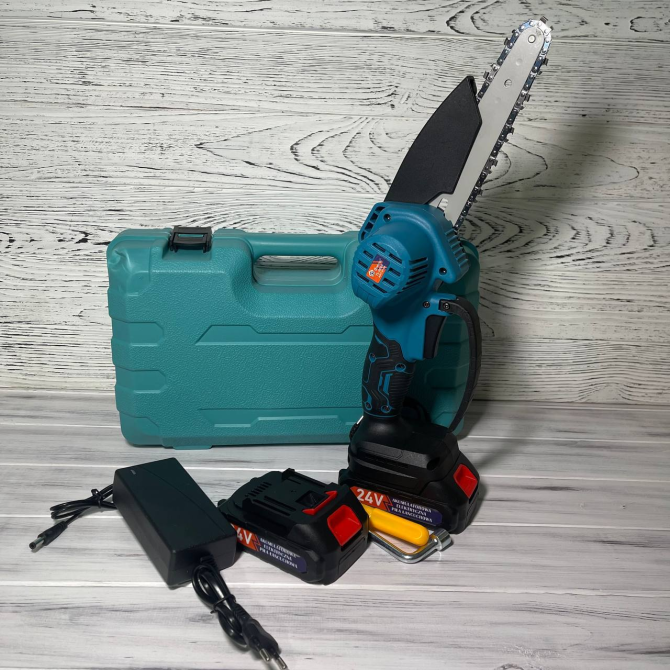 Пила з 2 акумуляторами 36V Для саду, городу ланцюгова міні, CHAIN SAW 8" KRAFFTEC Київ - фото 6