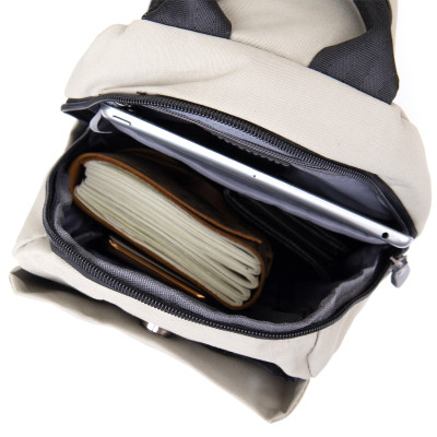 Сумка Vintage Через плече нейлон Світло-сіра (20631) Вінниця - фото 10