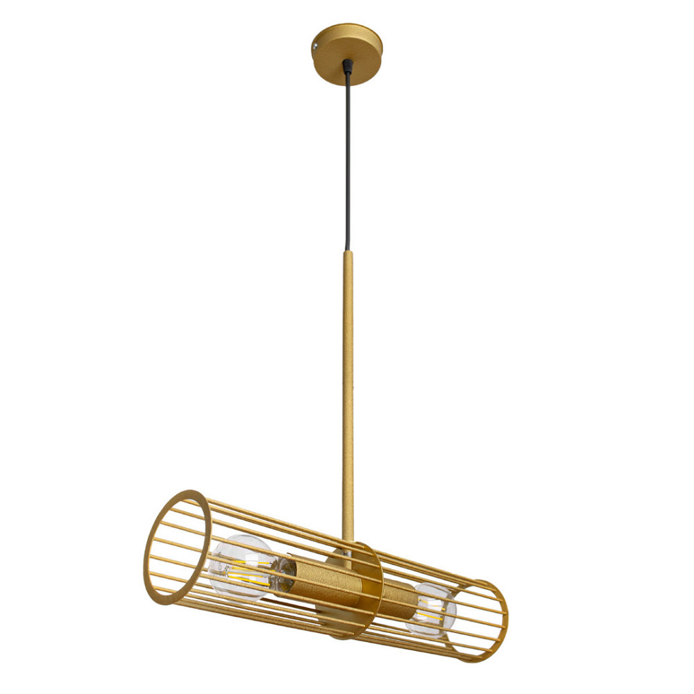 Светильник подвесной в лофт стиле MSK Electric Malta под лампу Е27 MR 1041 GD золотой муар Киев - изображение 2