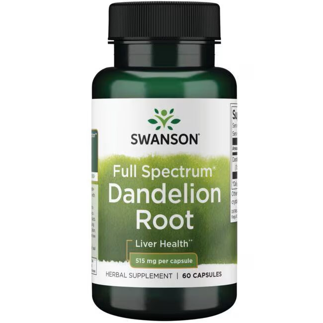 Корень одуванчика Swanson Full Spectrum Dandelion Root 515 mg 60 Caps Луцк - изображение 1