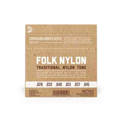 Струни для гітари D'Addario Folk Nylon 80/20 Bronze Ball End Clear Treble (EJ33) Вінниця