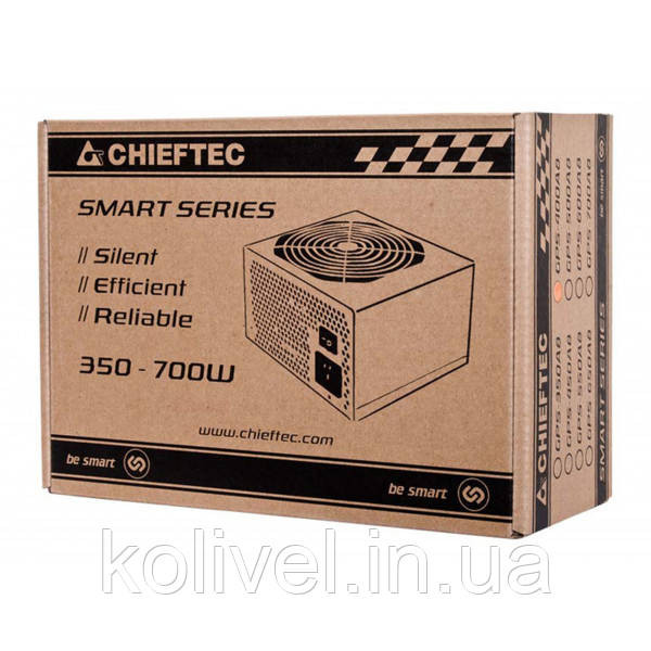 БЖ 500W Chieftec SMART GPS-500A8, 120 mm, >85%, Retail Box (GPS-500A8) Київ - фото 6