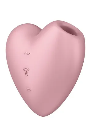 Вакуумний стимулятор-серце з вібрацією Satisfyer Cutie Heart Light Red Львів