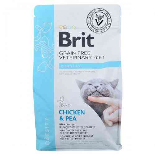 Корм сухой Brit Grain VetDiet Cat Obesity для кошек с лишним весом и ожирением с курицей и горохом 2 кг Киев