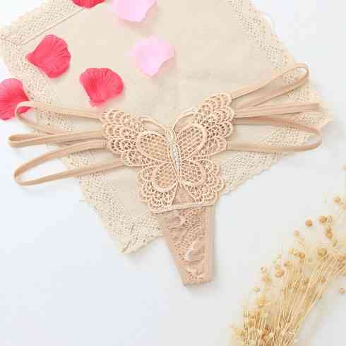 Стрінги з метеликом 44 бежевий Київ