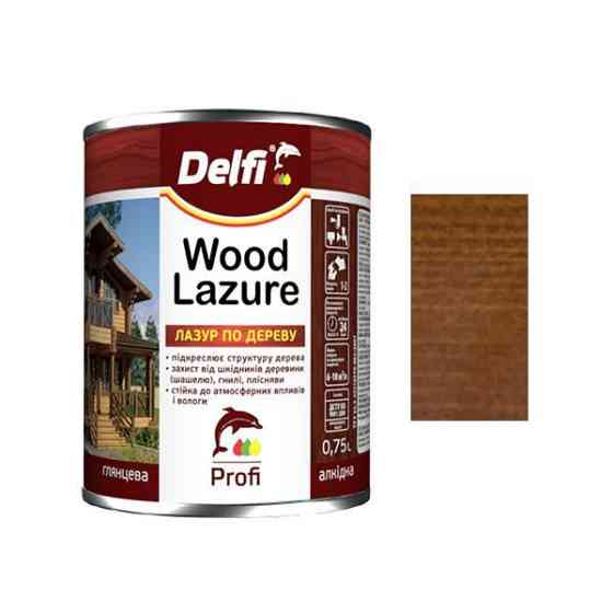 Лазур для дерева червоне дерево ТМ"Delfi" 0.75л Харків