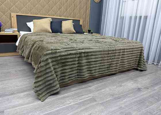 Плед-покривало смужка VIP Шарпей 200х230 см (+-10см) Болотний (87-143) Київ