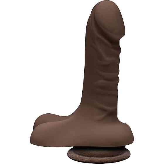 Фалоімітатор Doc Johnson The D - Super D - 6 Inch With Balls - ULTRASKYN - Chocolate, діаметр 3,8 см Sex Aura Київ