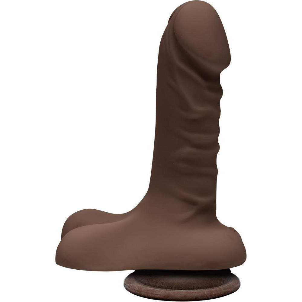 Фаллоимитатор Doc Johnson The D - Super D - 6 Inch With Balls - ULTRASKYN - Chocolate, диаметр 3,8см Sex Aura Киев - изображение 2