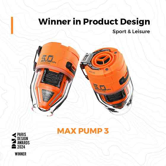 Кемпінговий насос-ліхтар Flextail Max Pump 3 з насадками (Помаранчевий) Київ