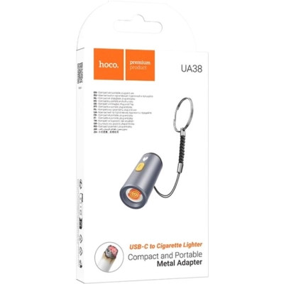 Переходник USB-C to cigarette lighter adapter Gray HOCO (6942007647694) Винница - изображение 3