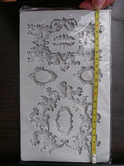 Молд силиконовый абстракция 22 на 13 см серый Киев - изображение 5