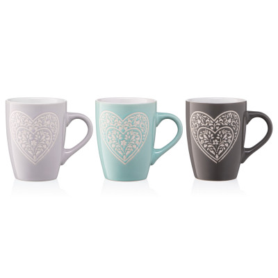 Чашка Ardesto Heart 330 мл Deep Grey (AR3467DGR) Вінниця - фото 6