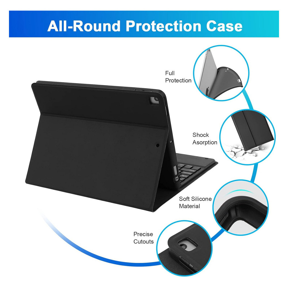 Клавиатурный чехол LAMA Smart Keyboard Case черный с тачпадом и держателем для Apple Pencil QWERTY для iPad Киев - изображение 7