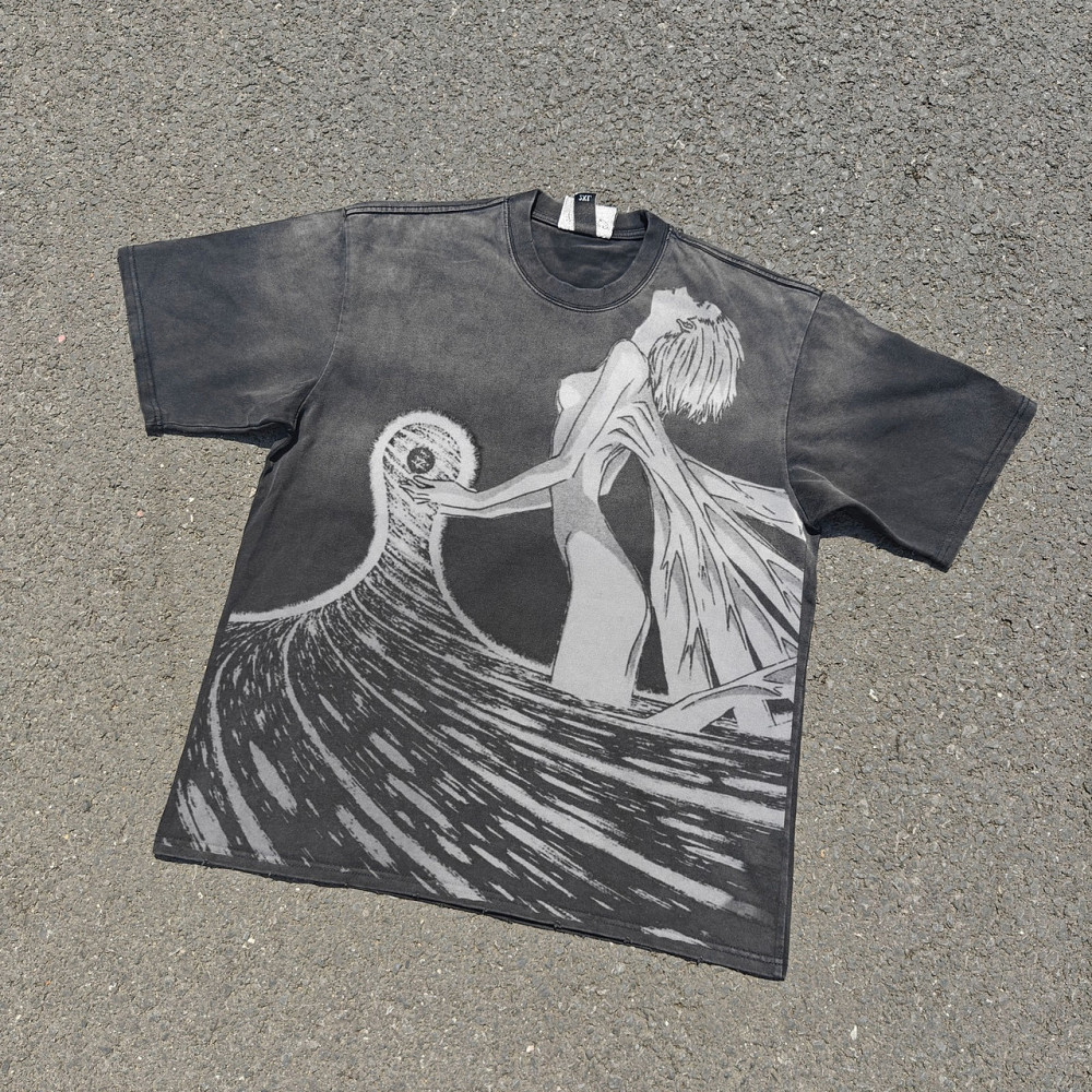 Футболка для хлопчика з принтом аніме Євангеліон Реі Айанамі Тхірд оверсайз (зріст від 165 до 180) Чорний Дніпро - фото 2