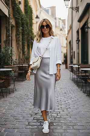 Женская юбка шелковая Серый 42/44 Харьков