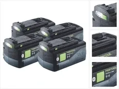 Zestaw akumulatorów Festool 4x BP 18 Li 5.0 ASI Акумулятор V 5,0 Ah / 5000 mAh Li-Ion ( 577660 ) Bluetooth ze wskaźnikiem poziomu Київ - фото 1