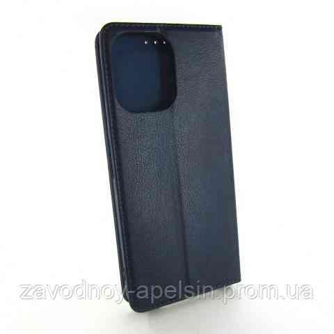 Чехол книжка Xiaomi Redmi 13 Кожаный (синий) Одесса