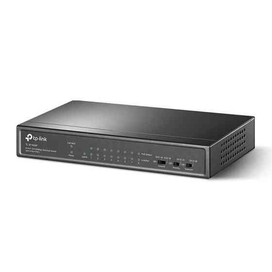 Комутатор TP-Link TL-SF1009P (1хFE, 8xFE PoE, max PoE+ 65 W) Ні Харків