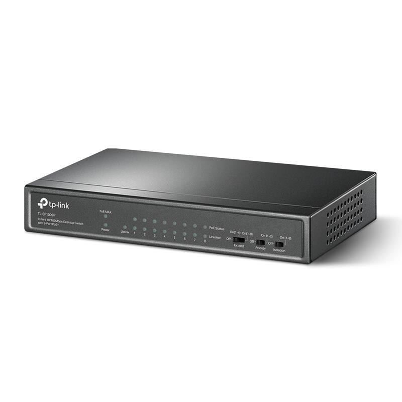 Комутатор TP-Link TL-SF1009P (1хFE, 8xFE PoE, max PoE+ 65 W) Ні Харків - фото 2