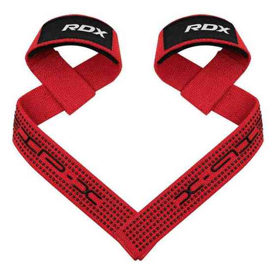 Лямки для тяги RDX S4 Gym Cotton Gel Straps Red Plus Каменское