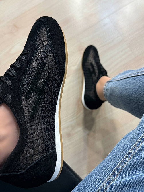 Кросівки жіночі Meideli 880-8 замшеві з сіткою снікерси чорні, 38, 24 см Київ - фото 3