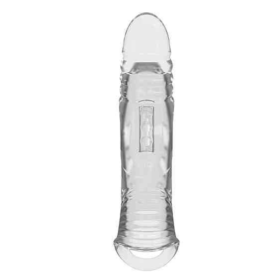 Удлиняющая насадка на пенис Pretty Love Penis Sleeve, прозрачная, 22 х 5,5 см Sex Aura Киев