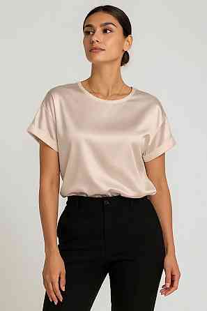 Жіноча футболка з шовку Бежевий L Харків