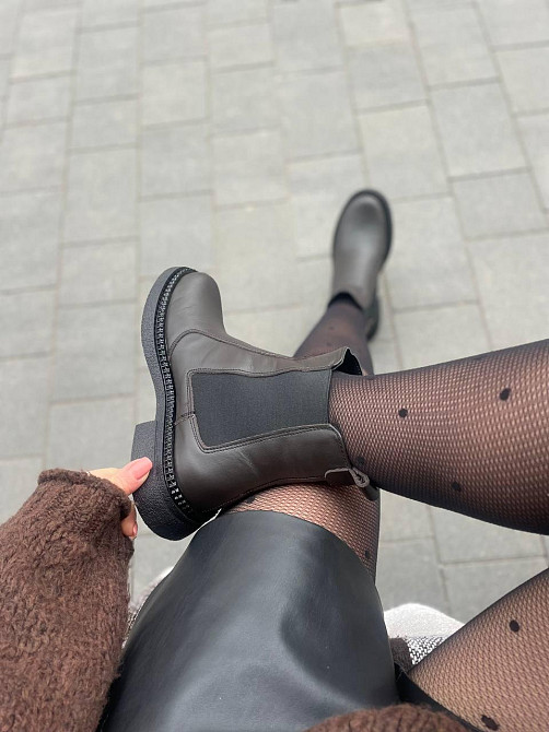 Edan Instruments Черевики жіночі EDAN коричневі шкіра натуральна зимові высота 15 см размер 38- Коломия - фото 2