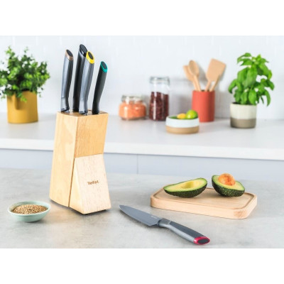 Набір ножів Tefal Fresh Kitchen, дерев&apos;яна колода, 5шт, нержавіюча сталь, чорний (K122S504) Вінниця - фото 8