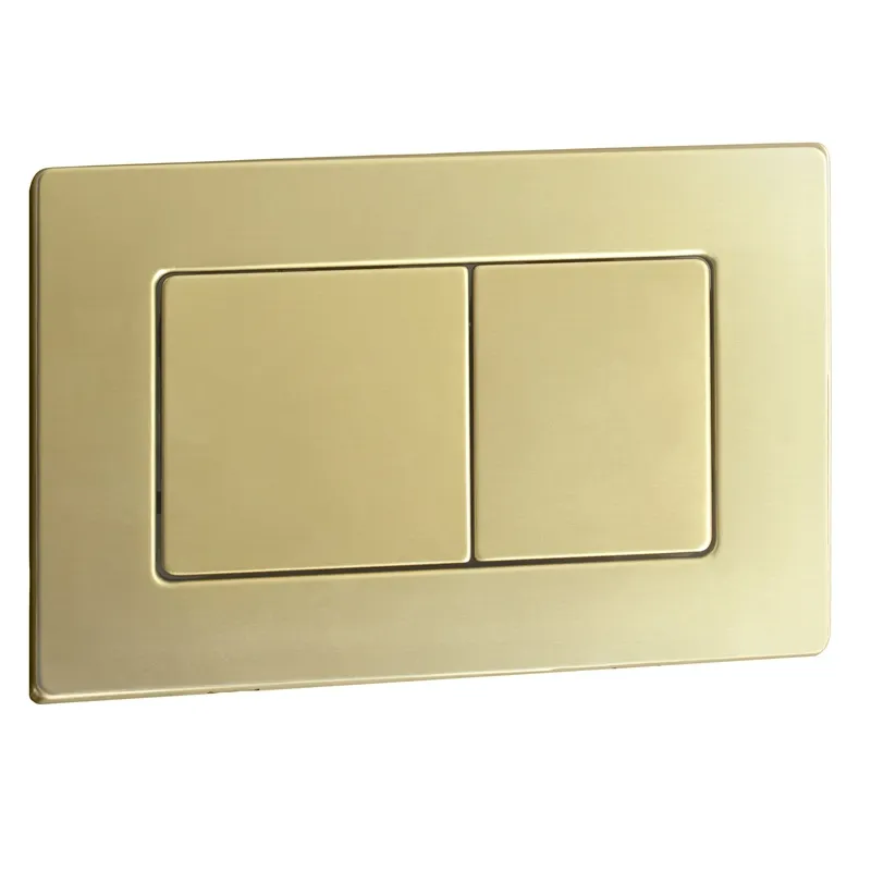 Панель змиву Koer KT-0612-12 240x160x10mm з нержавіючої сталі, кнопка квадр. (колір матове золото) (KR6121)   ( 21710 ) Харьков - изображение 1