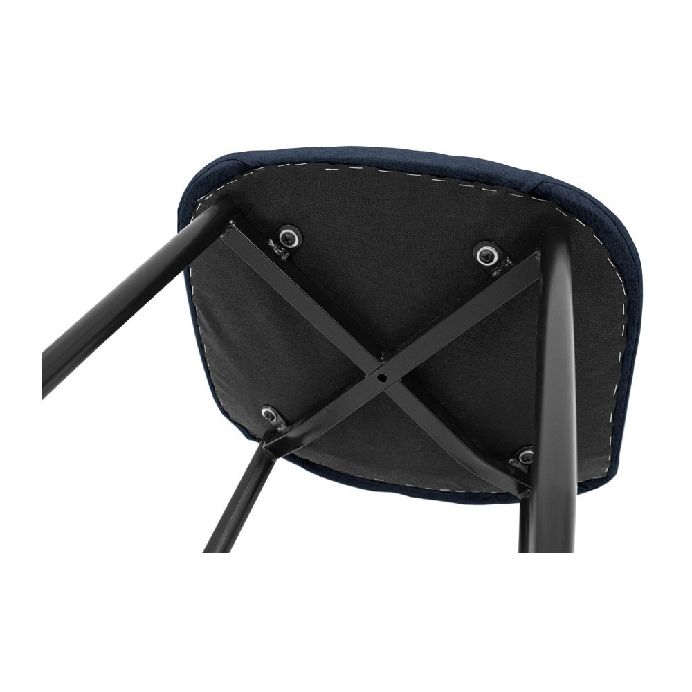 Стілець крісло м'який MacaoDesign U Magic Navi чорні ніжки Темно-синій Київ - фото 8