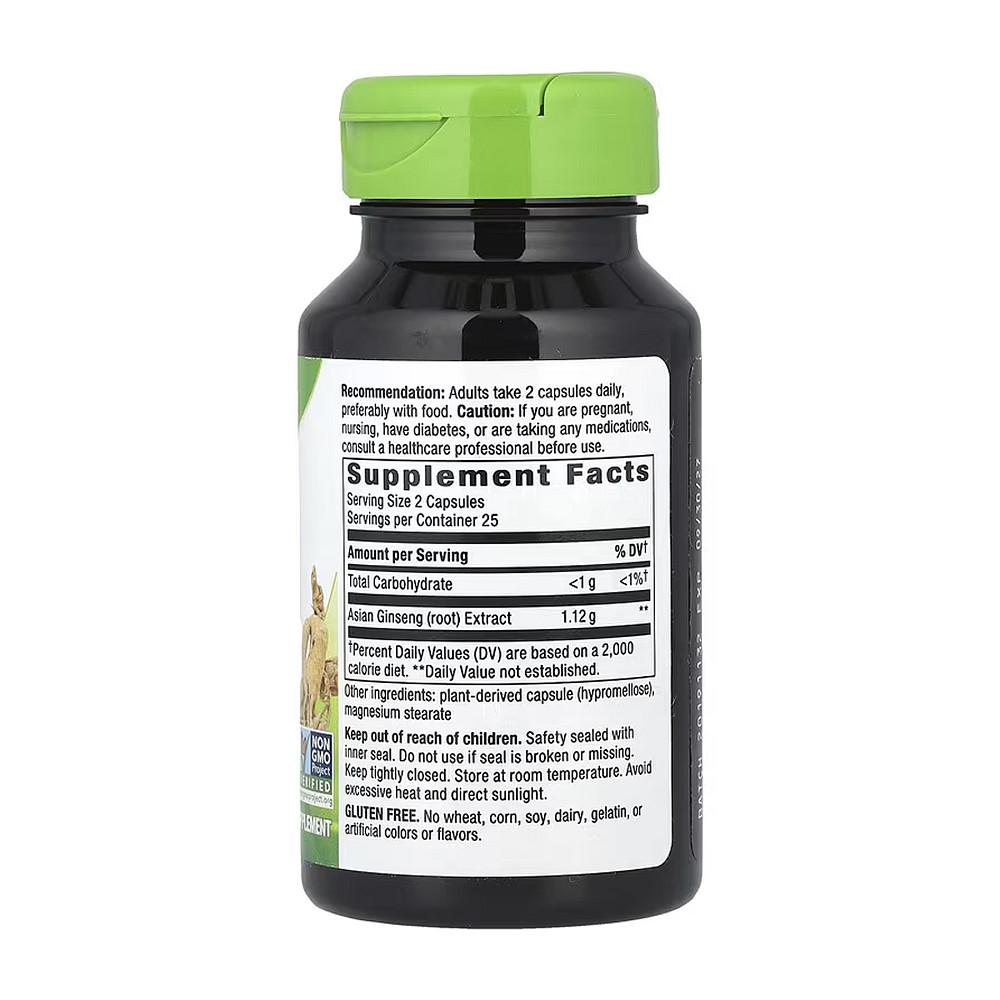 Азіатський женьшень Nature's Way Asian Ginseng 50 капсул Луцьк - фото 2