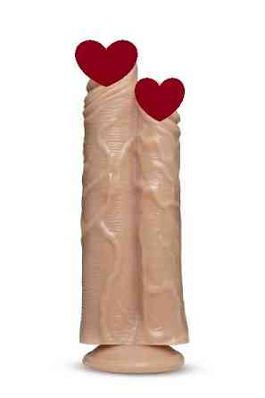 Двойной фаллоимитатор DR. SKIN DR. DOUBLE STUFFED FLESH Sex Aura Киев
