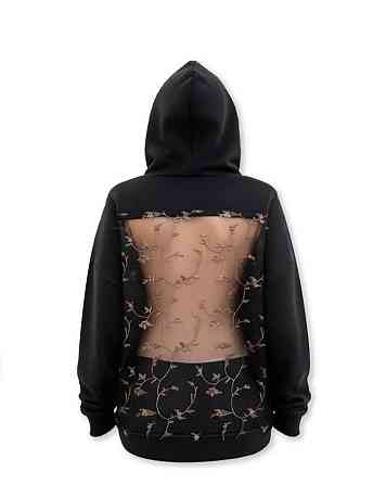 Жіноче худі з сіточкою та малюнком на спині Одеса