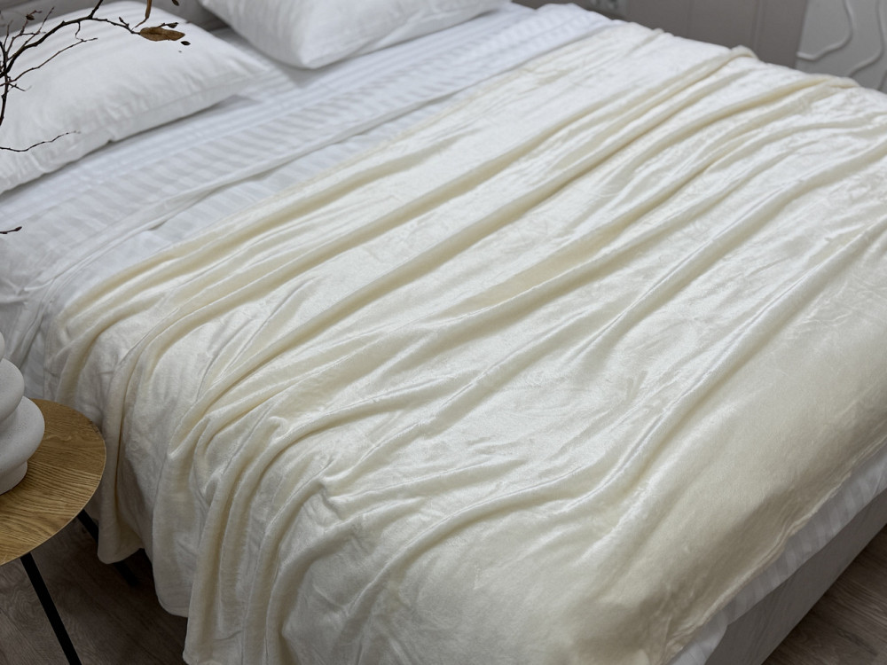 Ecotton Плед Ecotton 150х220 см Well Soft світло-молочний (11-9608 Coconut milk) Коломия - фото 3