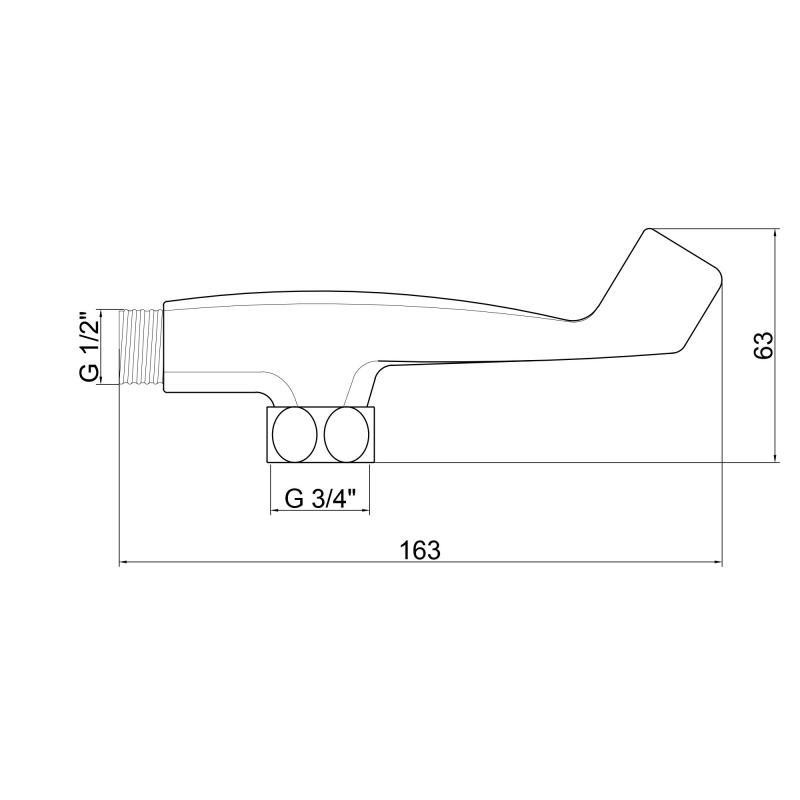 Тримач для ручного душу змішувача Lidz (CRM) 49 00 109 00 Київ - фото 2