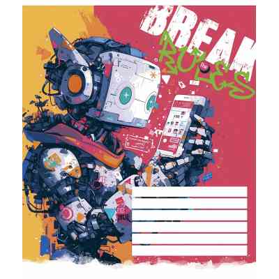 Зошит Школярик Break the rules 18 аркушів клітинка (018-3492K) Вінниця